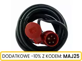 Przedłużacz 3-fazowy, przewód 5x2,5mm, 10m