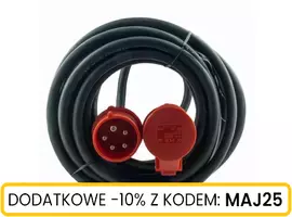 Przedłużacz 3-fazowy, Przewód 5x2,5mm, 5m