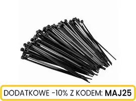 Opaski zaciskowe nylonowe czarne 3,6x370 100 szt.