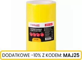 Papier ścierny 2,5m x 115 mm P120 5 szt.