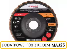 Tarcza polerska listkowa z włókniny 125mm zgrubna