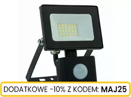 Naświetlacz LED 20W z czujnikiem ruchu czarny