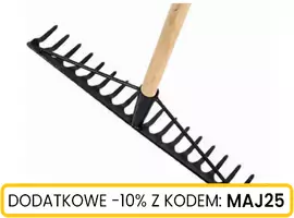 Grabie wzmacniane z drewnianym trzonkiem 18 zębów