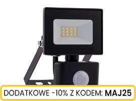 Naświetlacz LED 10W z czujnikiem ruchu czarny Schmith