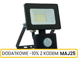 Naświetlacz LED 20W z czujnikiem ruchu czarny Schmith