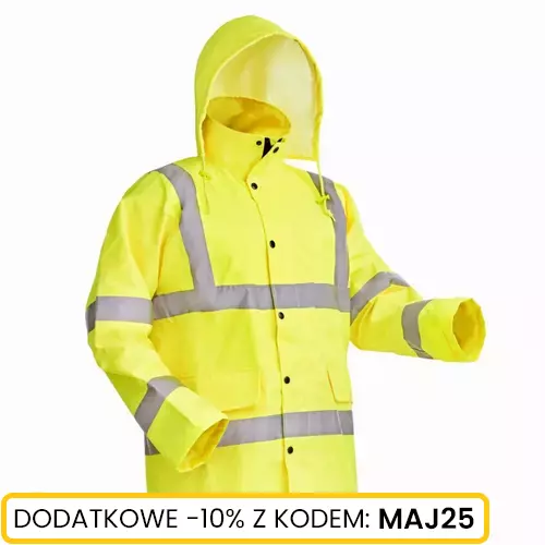 Kurtka przeciwdeszczowa odblaskowa L