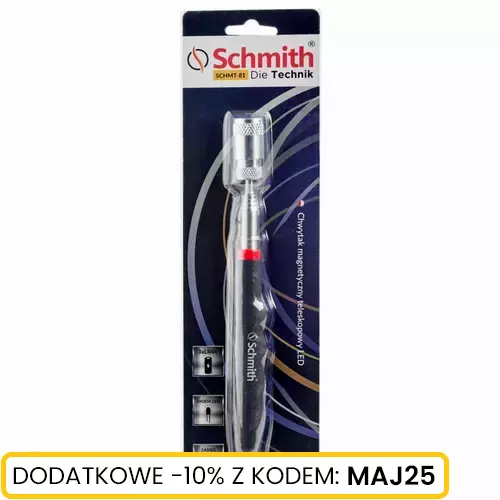 Chwytak magnetyczny teleskopowy LED 81cm Schmith