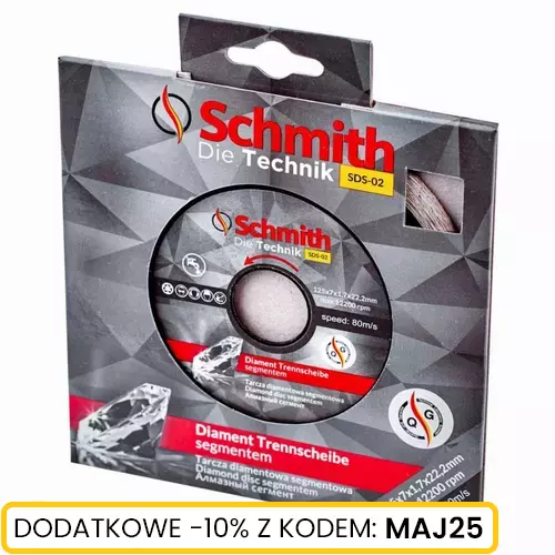 Tarcza diamentowa do materiałów ściernych i kamienia segmentowa 125x22,2x1,7 Schmith