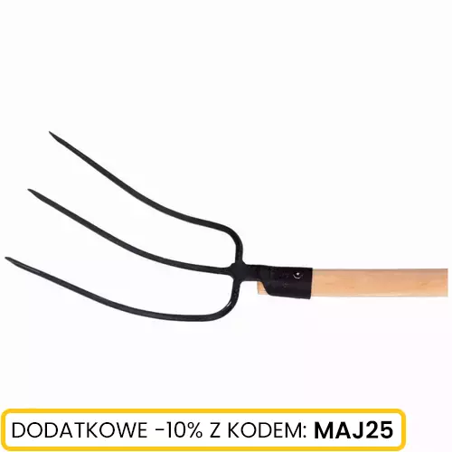 Widły gosp. 3-zębne z trzonkiem drewnianym 120