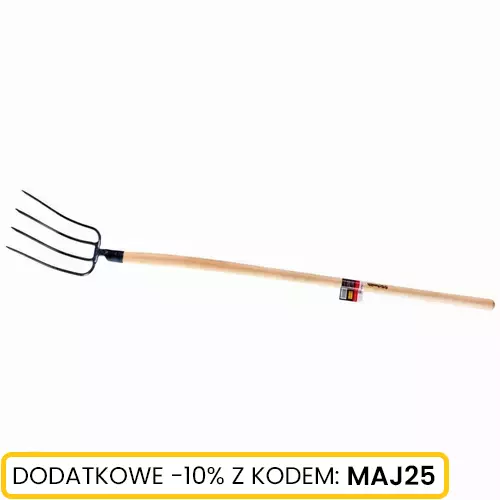 Widły gospodarcze 4-zębne z drewnianym trzonkiem Schmith