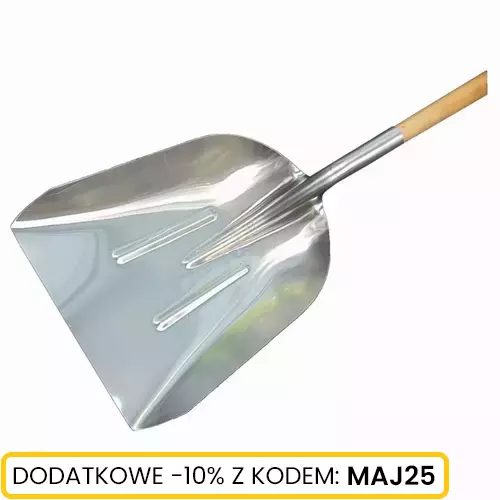 Łopata aluminiowa z drewnianym trzonkiem Schmith