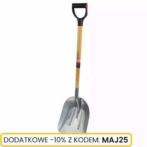 Łopata aluminiowa z drewnianym trzonkiem marki Schmith