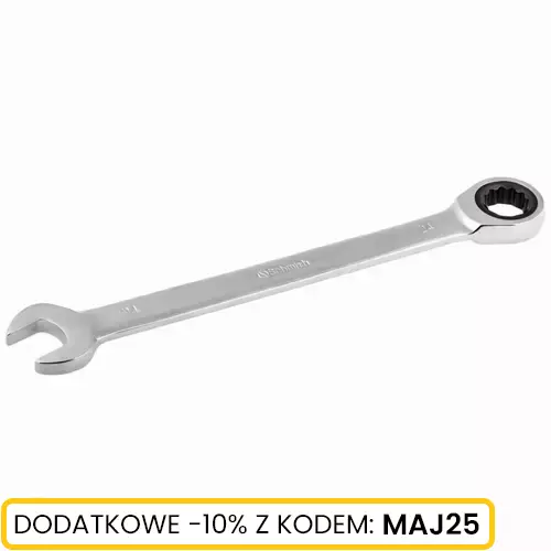 Klucz płasko-oczkowy z grzechotką 19 mm