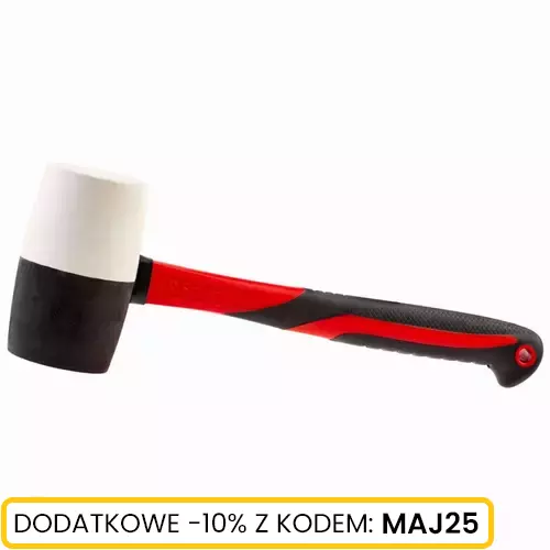 Młotek gumowy z trzonkiem FIBERGLASS - 910 g