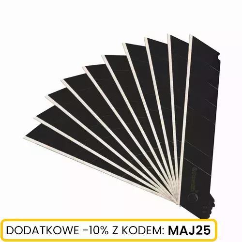 Ostrza łamane czarne 18 mm 10 szt.