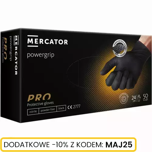 Rękawiczki Nitrile POWERGRIP Czarne M 50szt marki Schmith SNIM-POWERGRIP-M