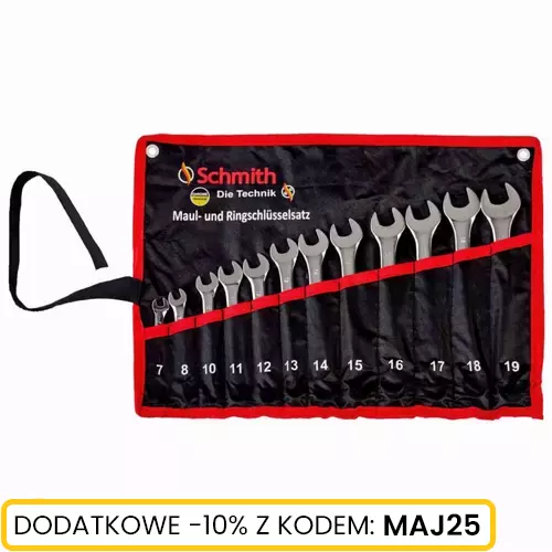 Komplet kluczy płasko-oczkowych 12 szt