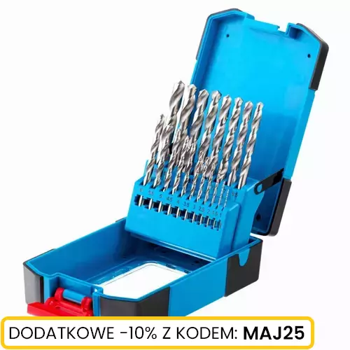 Komplet wierteł do metalu HSS 19 szt Schmith