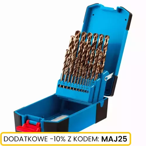 Komplet wierteł do metalu kobaltowych 25 szt Schmith