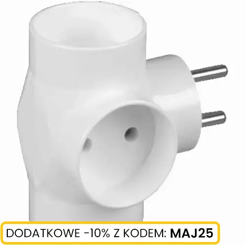 Rozgałęźnik 3 gniazdowy okrągły