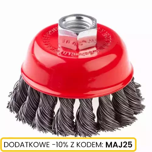 Szczotka doczołowa z nakrętką M14 drut SKR 80 mm marki Schmith