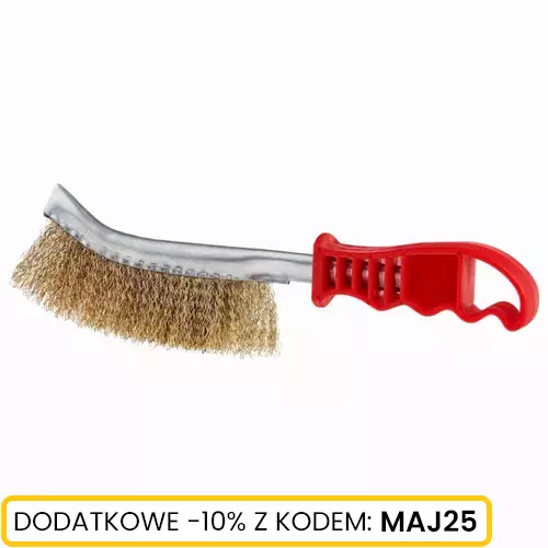 Szczotka ręczna wygięta metalowo plastikowa