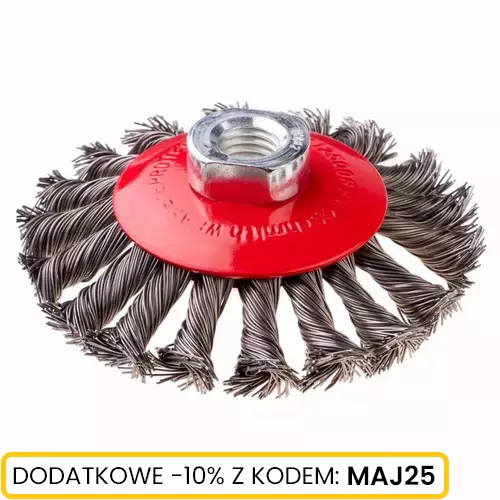 Szczotka tarczowa z nakrętką M14 drut SKR 120