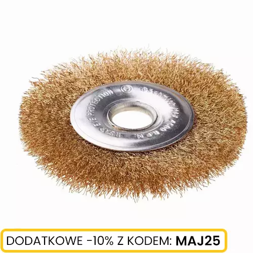 Szczotka tarczowa z otworem 22 drut falowany 150