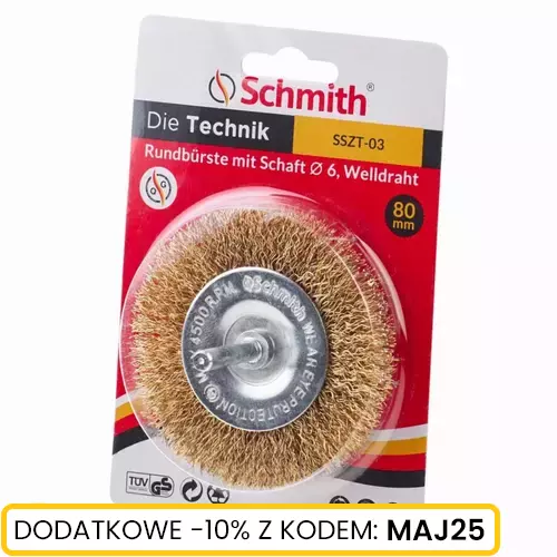 Szczotka tarczowa z trzpieniem fi 6 drut FAL 60 Schmith