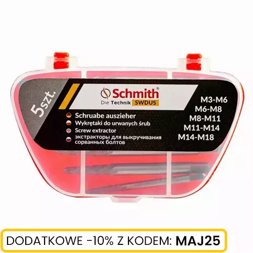 Wykrętaki do urwanych śrub 5szt. Schmith