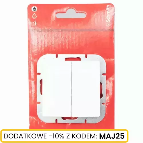 Włącznik p/t 2-klawiszowy świecznikowy 10A 250V r