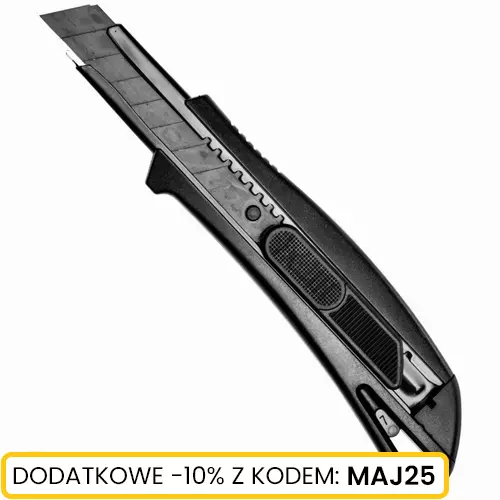 Nóż ręczny z czarnym ostrzem łamanym 18mm
