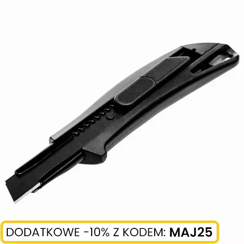 Nóż ręczny z czarnym ostrzem łamanym 18mm marki Schmith SNR-12 3