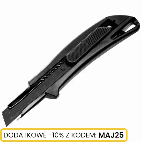 Nóż ręczny z czarnym ostrzem łamanym 18mm Schmith