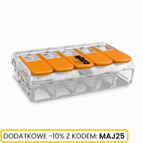 Złączka WAGO przewód/linka max 4mm2x5 20szt