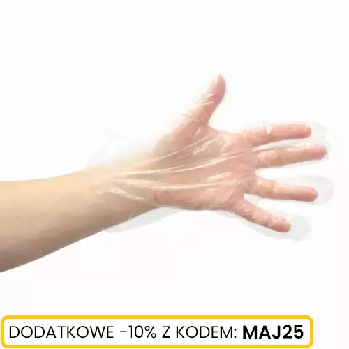 Rękawiczki foliowe HDPE 100 szt