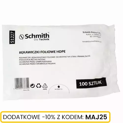 Rękawiczki foliowe HDPE 100 szt Schmith
