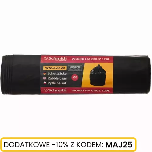 Worki na gruz LDPE 120l (20 sztuk w rolce)