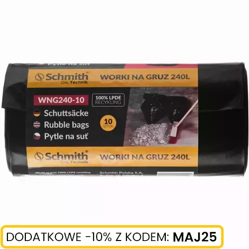 Worki na gruz LDPE 240l (10 sztuk w rolce)