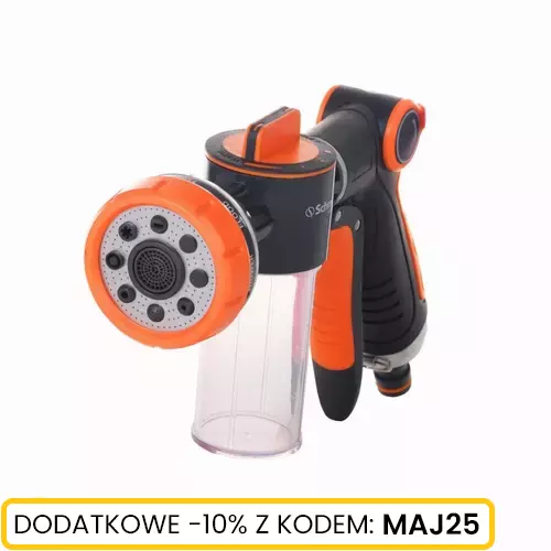 Pistolet zraszający 8 funkcji z dozownikiem Schmith
