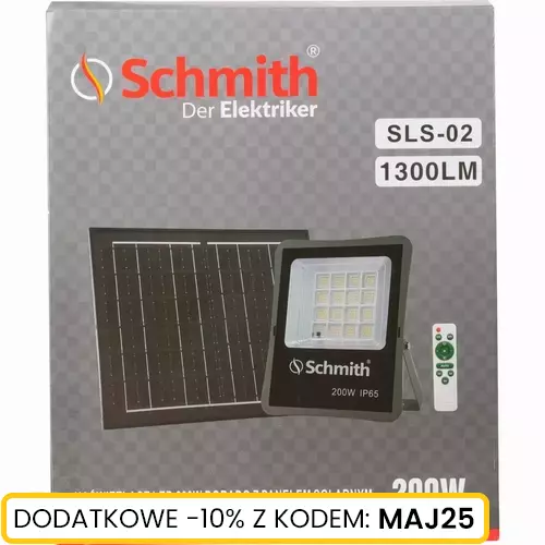 Lampa LED z panelem solarnym 200W Schmith