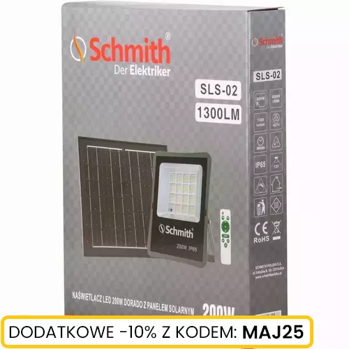 Lampa LED z panelem solarnym 200W marki Schmith SLS-02 7