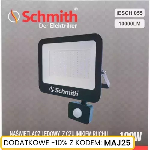 Naświetlacz LED 100W 10000lm czu. ruch na podczerw marki Schmith IESCH 055 1