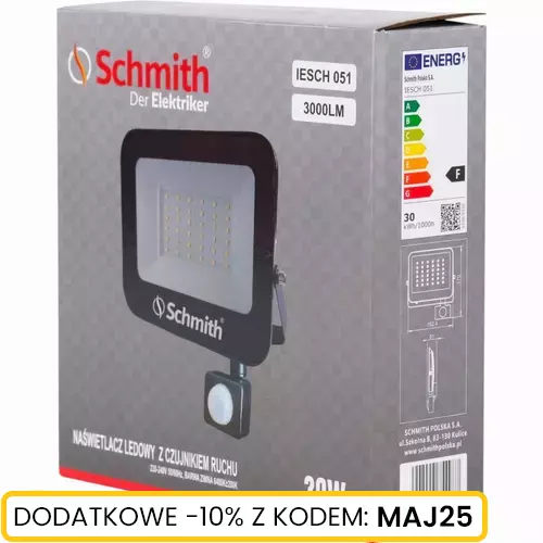 Naświetlacz LED 30W 3000lm czu. ruchu na podczerw marki Schmith IESCH 051 3