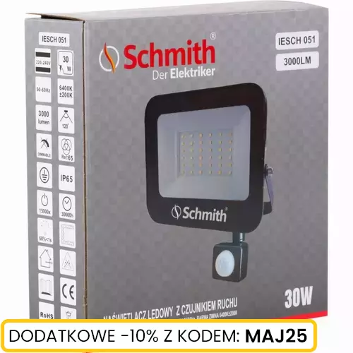 Naświetlacz LED 30W 3000lm czu. ruchu na podczerw marki Schmith IESCH 051 2