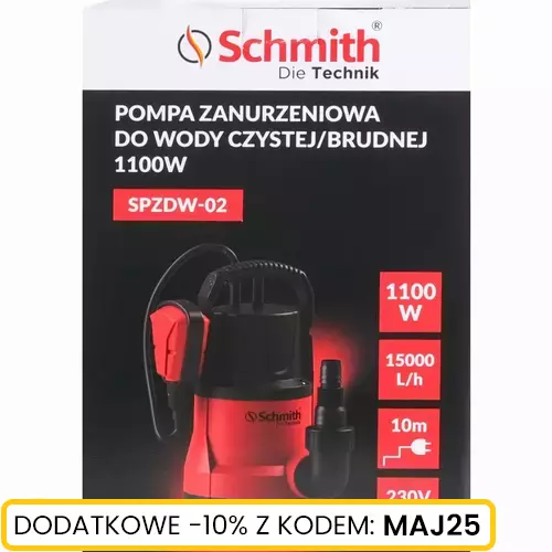 Pompa zanurzeniowa do wody czystej/brudnej 1100 W marki Schmith SPZDW-02 3