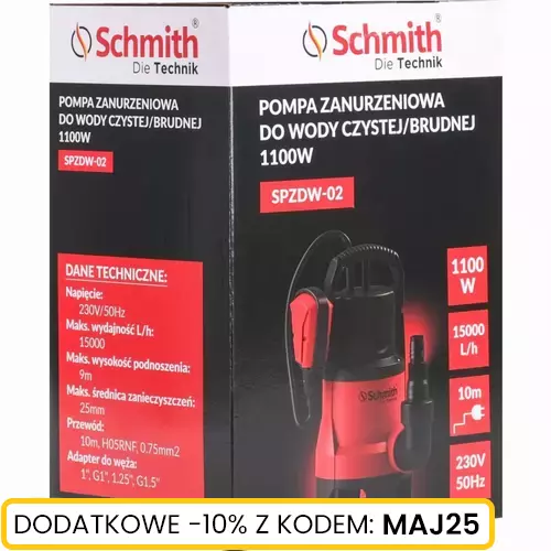 Pompa zanurzeniowa do wody czystej/brudnej 1100 W Schmith