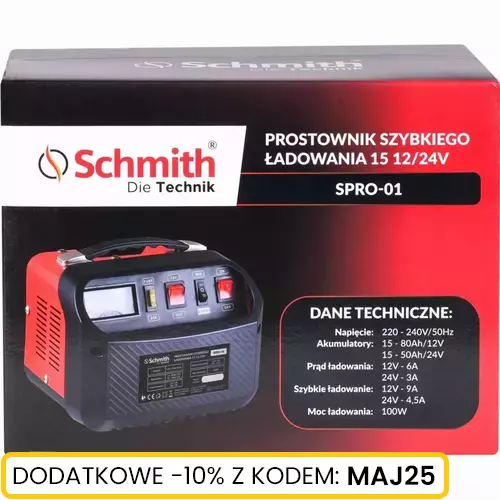 Prostownik szybkiego ładowania 15 12/24V marki Schmith SPRO-01