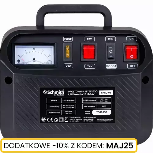 Prostownik szybkiego ładowania 20 12/24V marki Schmith SPRO-02 3