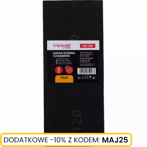Siatka ścierna 115x280mm P120 2 szt.